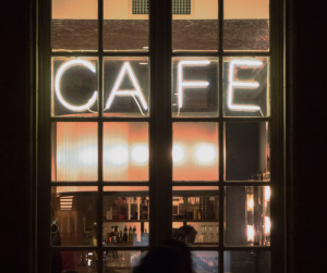 indoor restaurant signage